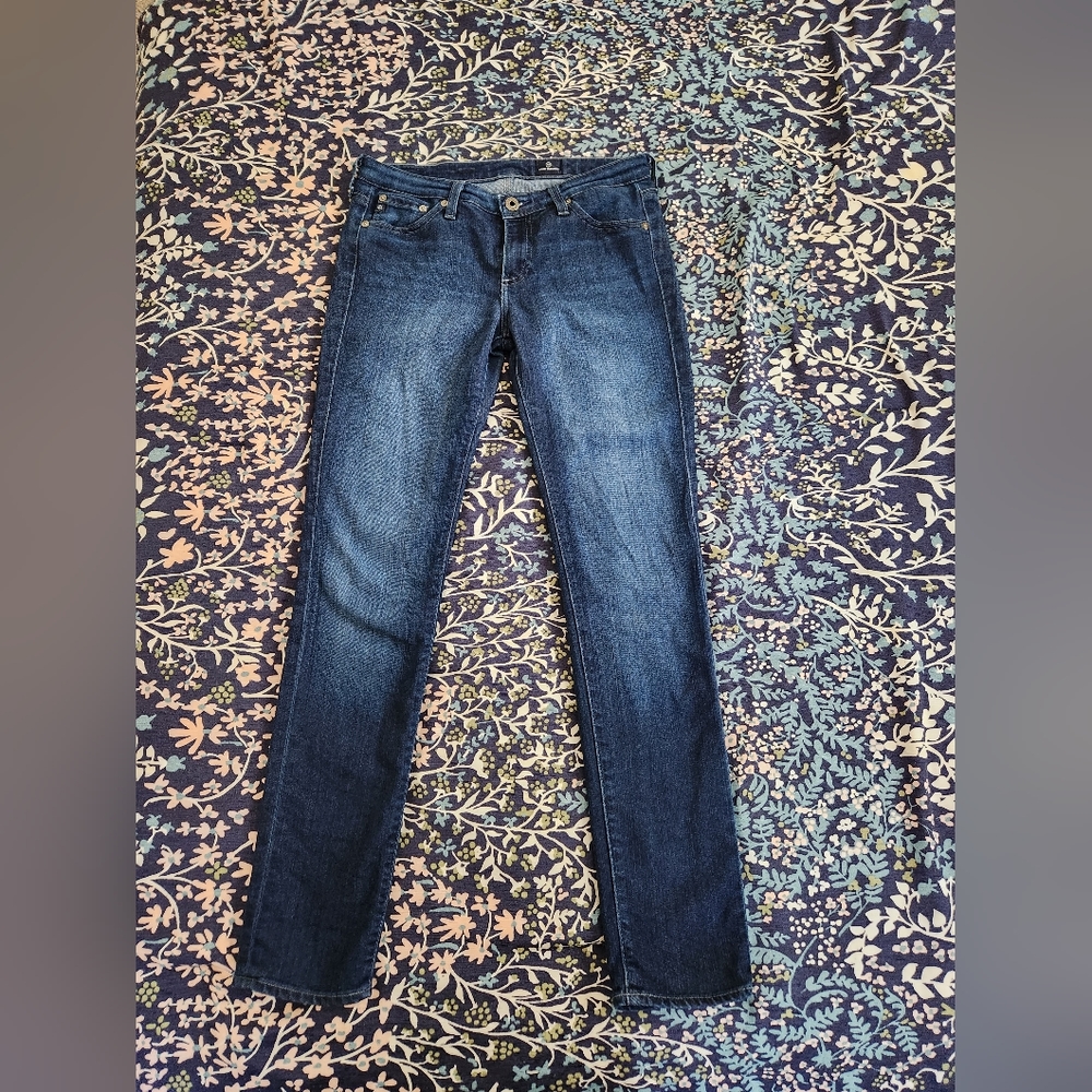 *AG Adriano Goldschmeid Blue Denim Midrise Skinny Jeans Size 28R